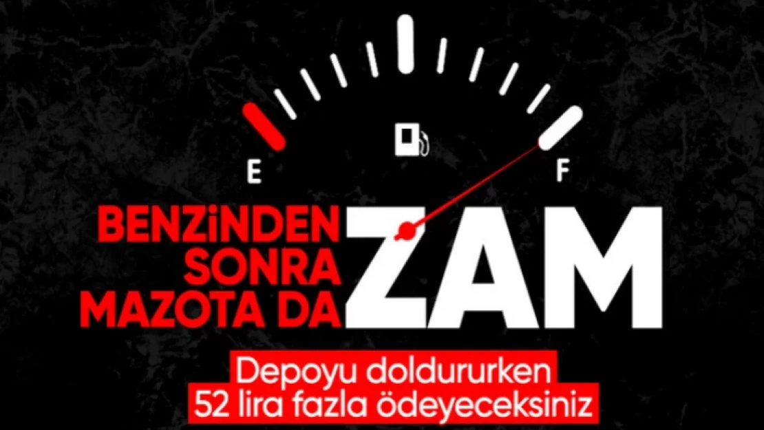 Motorinin litre fiyatına 87 kuruşluk zam geliyor