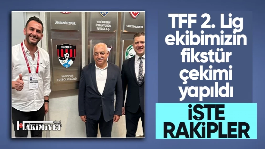 TFF 2.Lig'de fikstür açıklandı: İşte Vanspor'un maçları