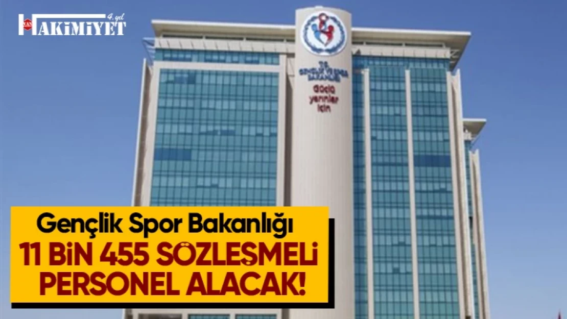 Gençlik ve Spor Bakanlığı 11 bin 455 sözleşmeli personel alacak