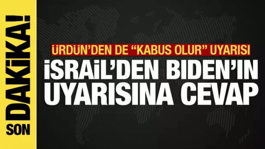 İsrail'den Biden'ın 'hata olur' sözlerine cevap