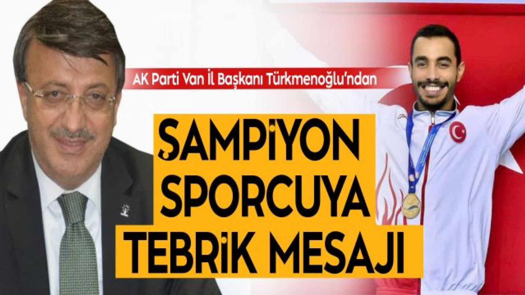 Türkmenoğlu, Avrupa şampiyonu sporcuyu tebrik etti