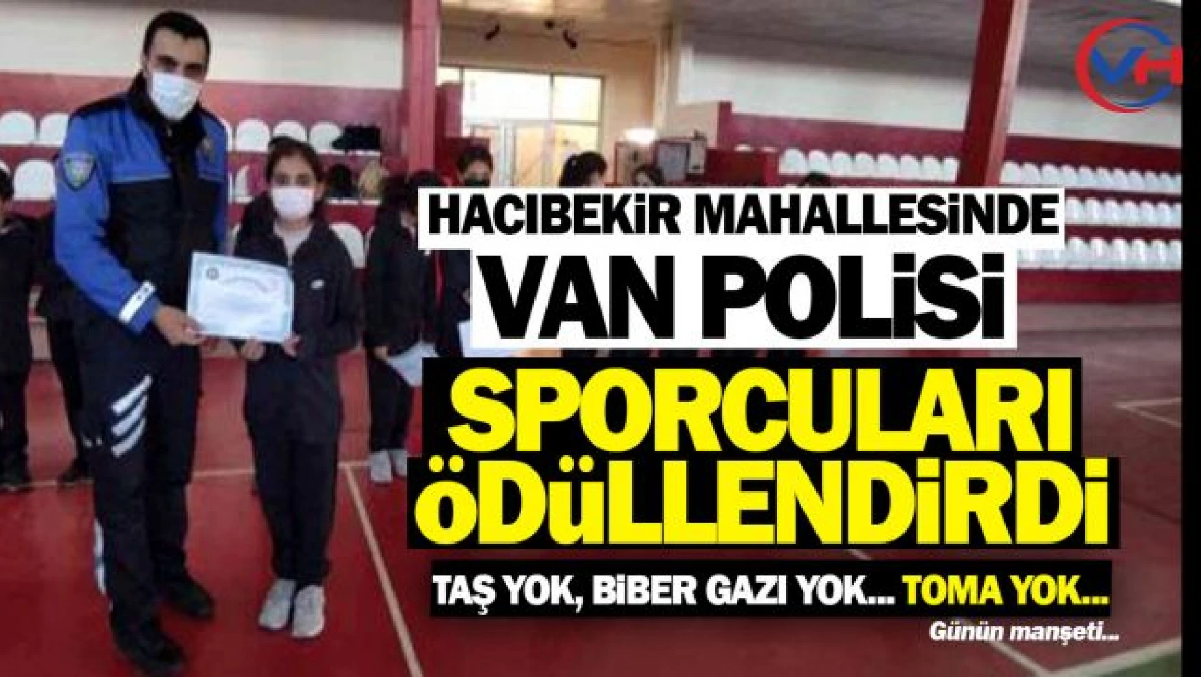 Van Polisi, Hacıbekir Mahallesindeki başarılı sporculara sertifika verdi!
