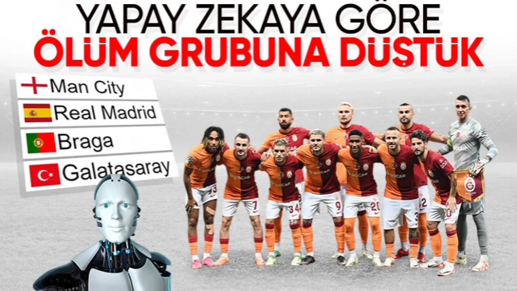 Galatasaray'ın Şampiyonlar Ligi grubunu yapay zeka tahmin etti