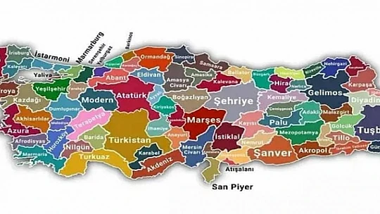 Türkiye Haritasını Hiç Böyle Görmediniz! Yapay Zekâdan Van İçin İlginç İsim!