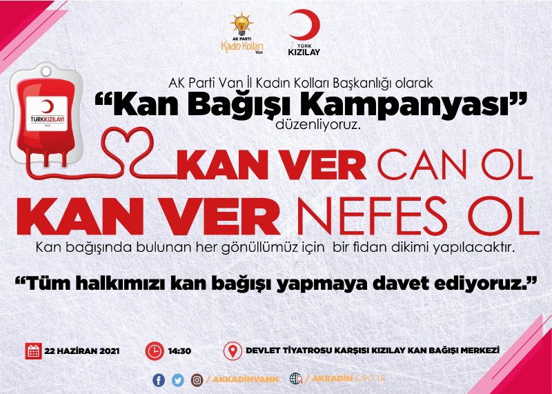 Van AK Parti Kadın Kolları Başkanlığından kan bağışı kampanyası